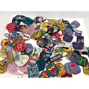 150 PC Assorted Sewing Applique Patches Iron on Sew On NEW Mixed Sequin Crafting